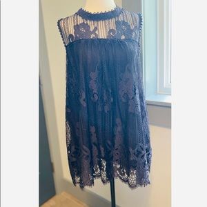 Taylor and Sage high neck lace top, size XL